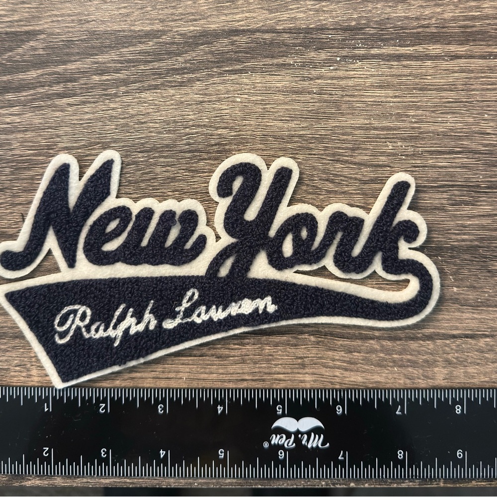 Ralph Lauren Blue and Cream New York Patch